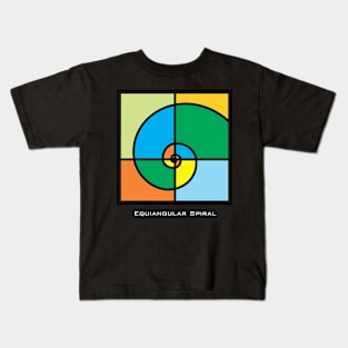 Equiangular Spiral Abstract Pattern - Mathematical Curve - Hardcore Nerd Kids T-Shirt